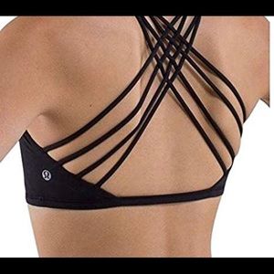 free to be wild bra gray stripes w yellow straps